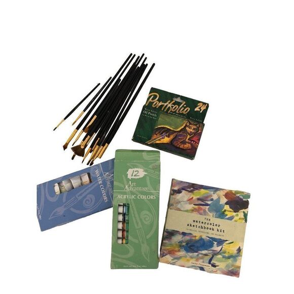Art Artist Painting Set Acrylic Watercolour Craft Brushes Panels - Picture 1 of 6